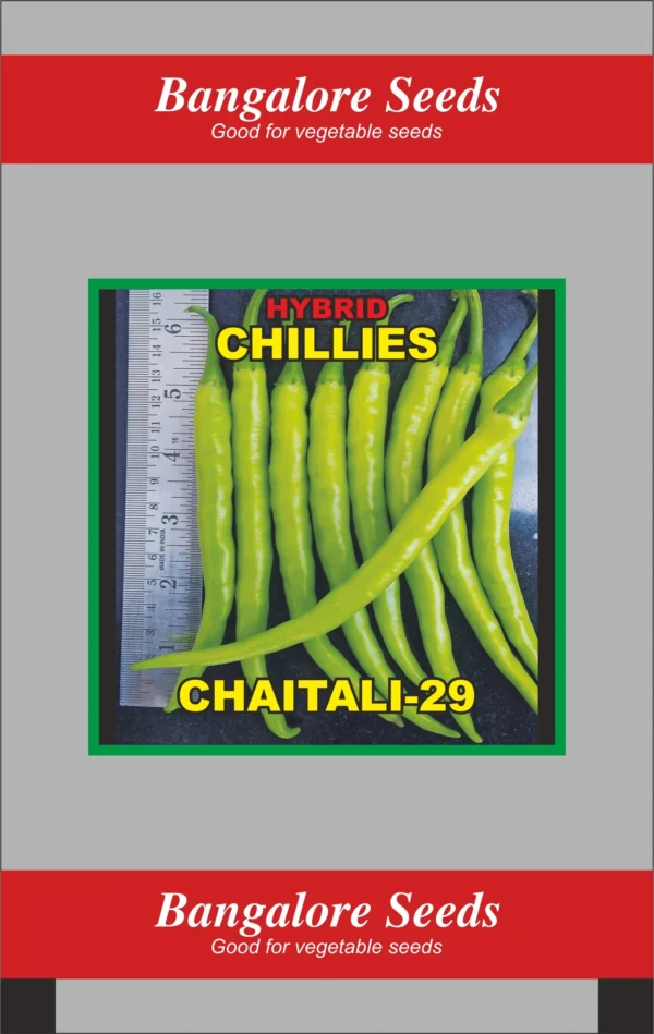 Chaitali-29 Green Chilli Seeds - Parrot Green, High Yielder