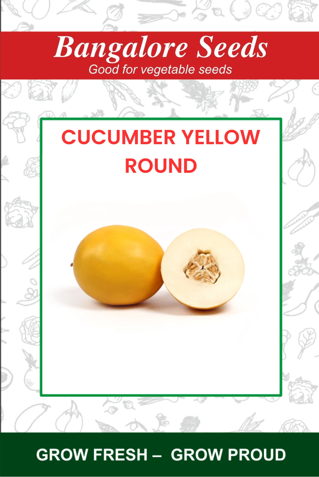 Cucumber Yellow Round Cucumber Yellow Round Seeds - Image 1