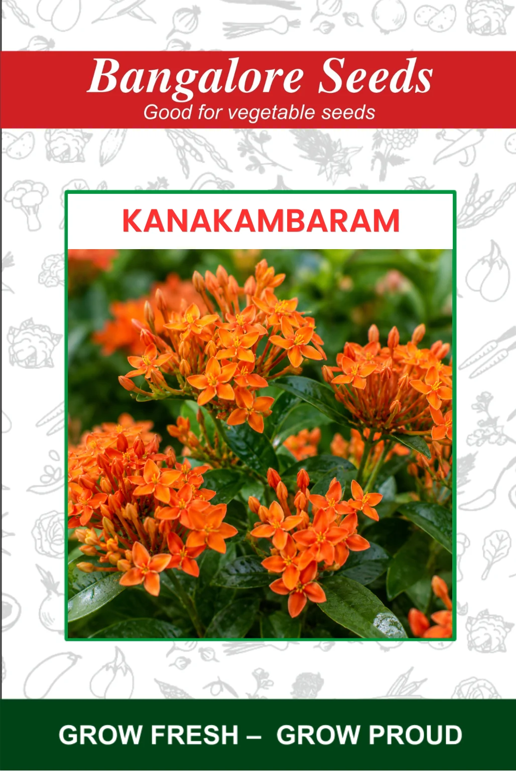 Kanakambaram Kanakambaram Flower Seeds - Image 1