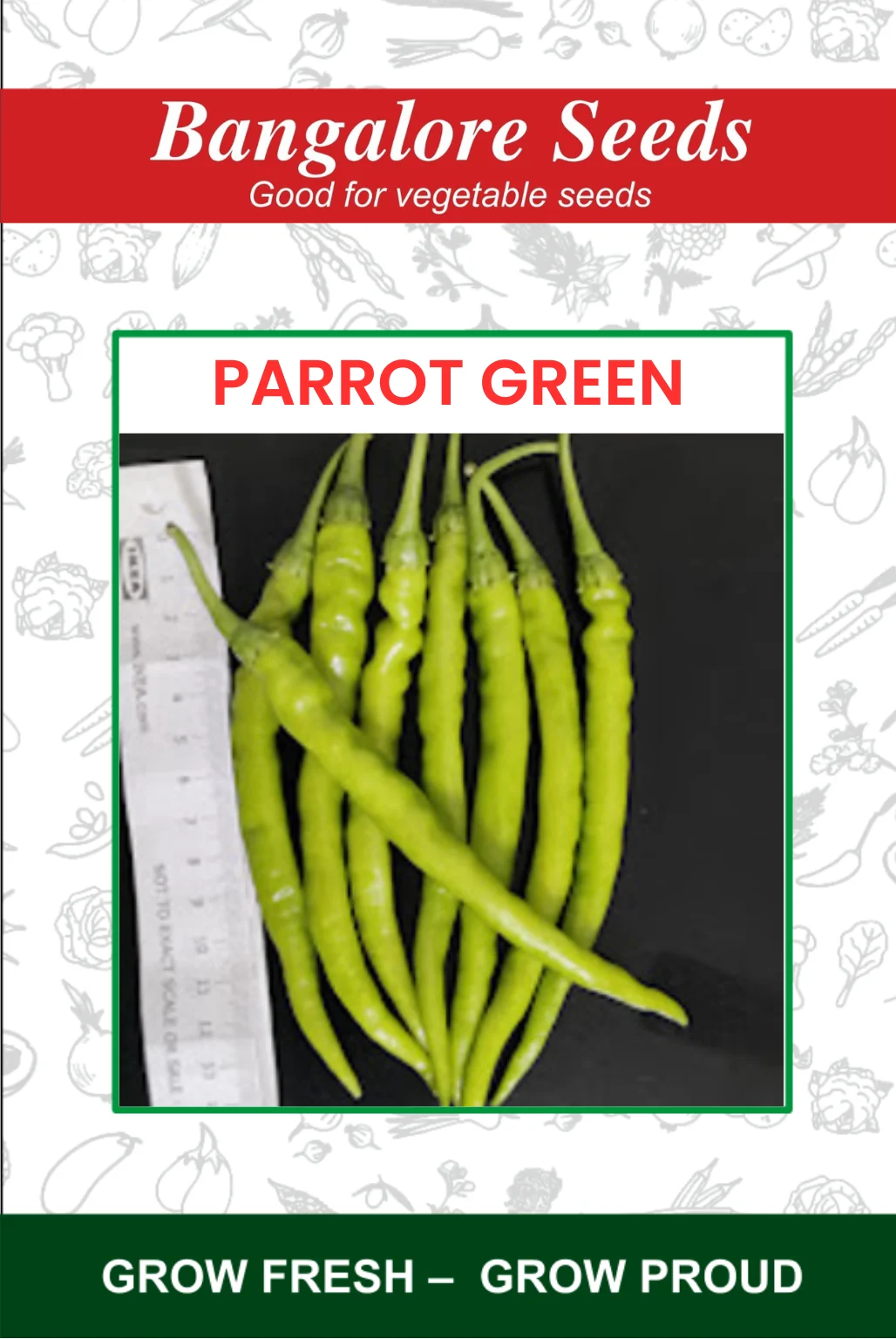PARROT GREEN Parrot Green Chilli Seeds - Image 1