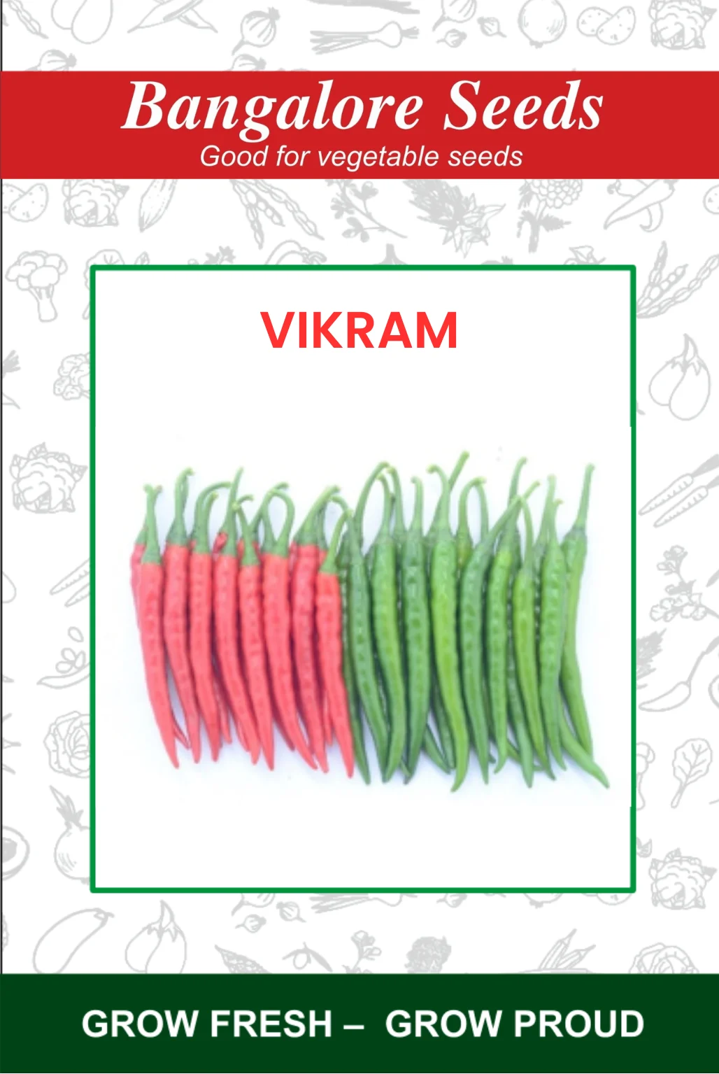 Vikram Hybrid Chilli Vikram Seeds - Image 1
